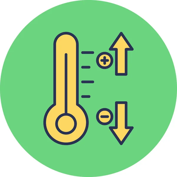 Icono Web Temperatura Vector Ilustración — Vector de stock