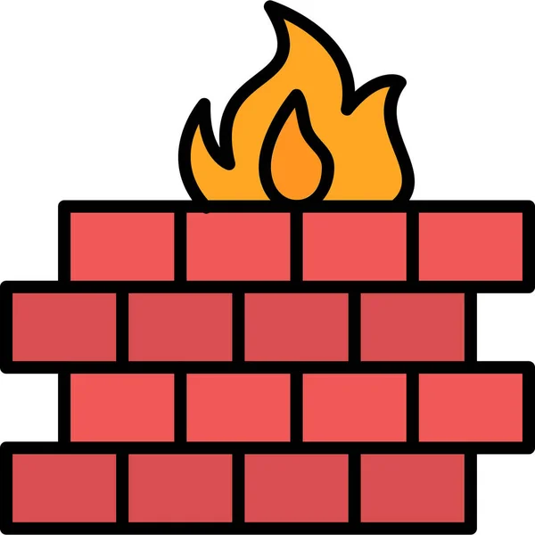 Feuer Web Symbol Einfache Illustration — Stockvektor