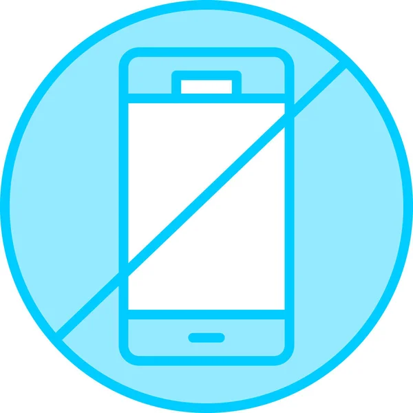 Sem Telefone Móvel Ilustração Digital Dispositivo Smartphone — Vetor de Stock