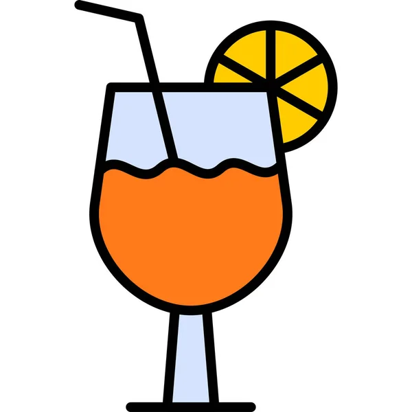 Een Drankje Web Icoon Vector Illustratie — Stockvector