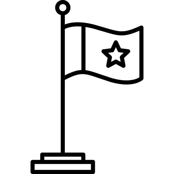 Σημαία Web Εικονίδιο Απλή Απεικόνιση — Διανυσματικό Αρχείο