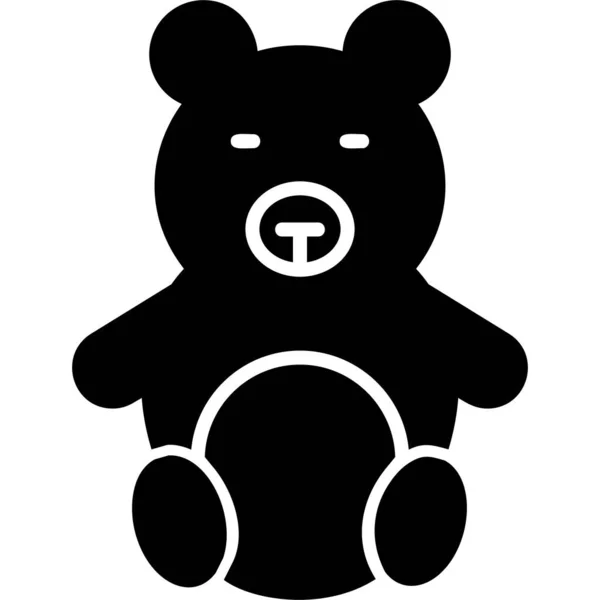 Teddy Bear Icon Vector Illustration — Stock Vector