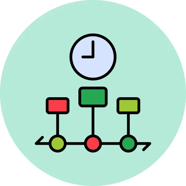 Timing Icono Web Diseño Simple — Archivo Imágenes Vectoriales