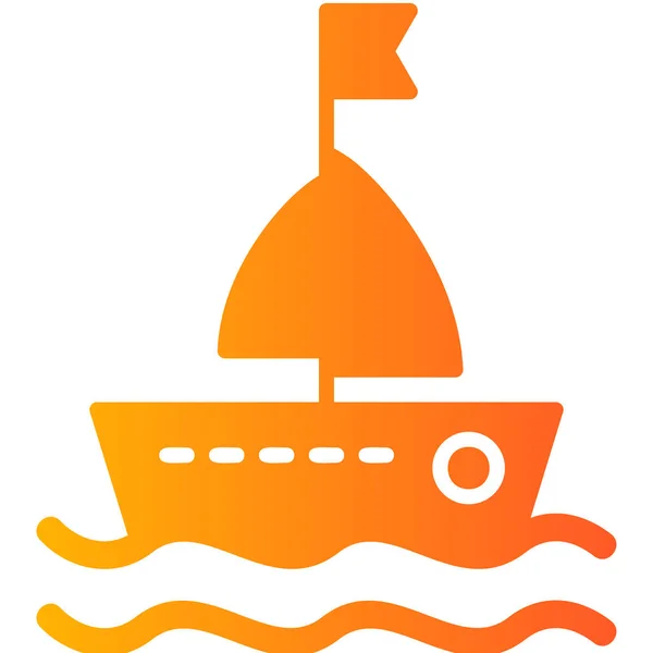 Иконка Лодки Иллюстрация Современного Дизайна — стоковый вектор