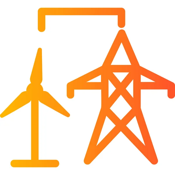 Icono Moderno Generación Energía Ilustración Vectorial — Vector de stock