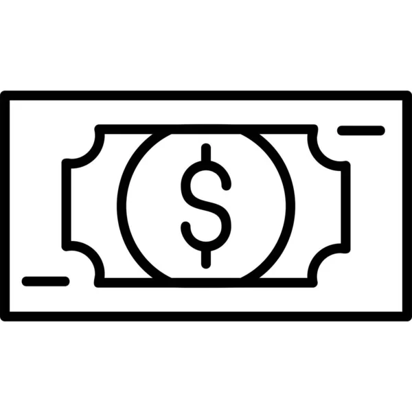 Abstraktes Geld Symbol Flachem Design — Stockvektor