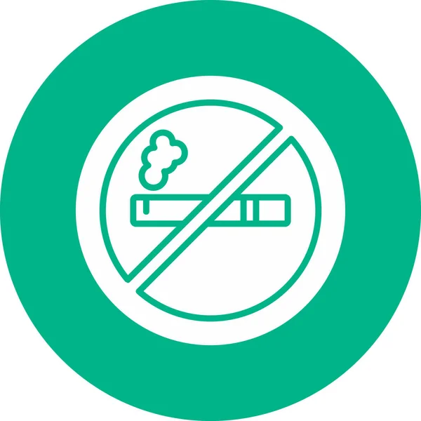 Bez Ikony Kouření Vektorová Ilustrace — Stockový vektor