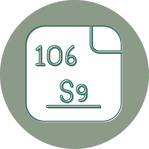 Seaborgium Radioaktives Synthetisches Chemisches Element Mit Dem Symbol Und Der — Stockvektor