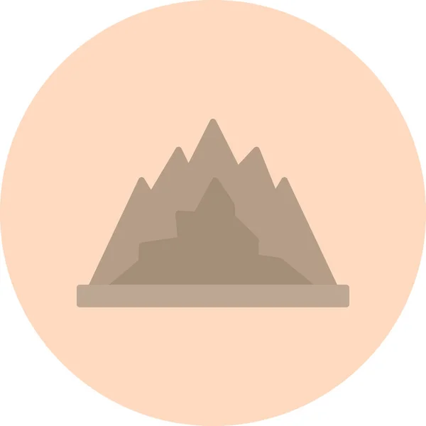 Montaña Icono Web Ilustración Simple — Vector de stock