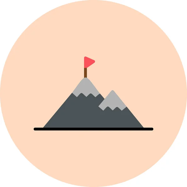 Гірський Пік Значок Векторні Ілюстрації — стоковий вектор