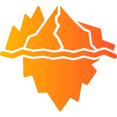 Buzdağı simgesi, modern tasarım illüstrasyonu