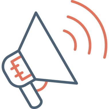 Megafon ikonu vektör illüstrasyonu