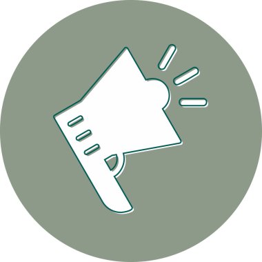 Megafon ikonu vektör illüstrasyonu