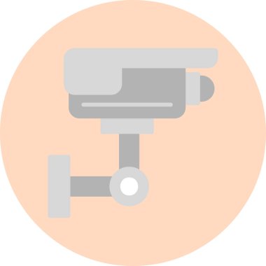 CCTV kamera simgesi, vektör illüstrasyonu basit tasarım