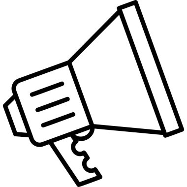 Megafon ikonu vektör illüstrasyonu