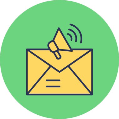 Megafon ikonu vektör illüstrasyonu