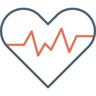 kalp atış hızı ikonu vektör çizimi