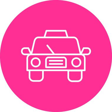 taksi simgesi vektör illüstrasyonu