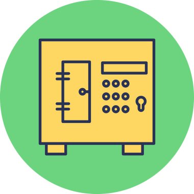 Güvenli vektör ince çizgi simgesi