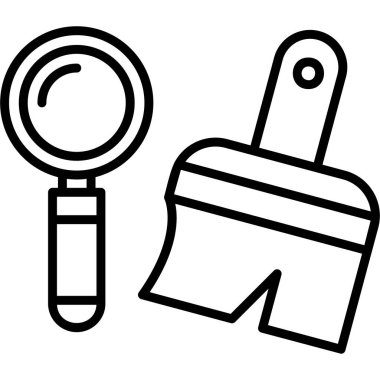 Arkeoloji araçları simge vektör illüstrasyonu