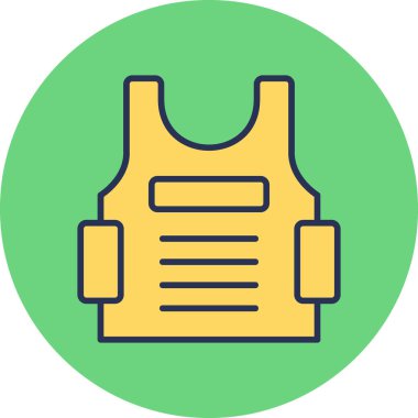 Kurşun geçirmez yelek, vektör çizimi