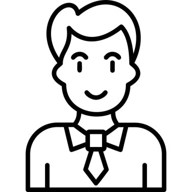 Adamım. Web simgesi basit illüstrasyon