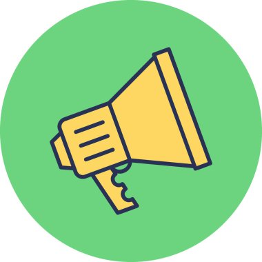Megafon ikonu vektör illüstrasyonu
