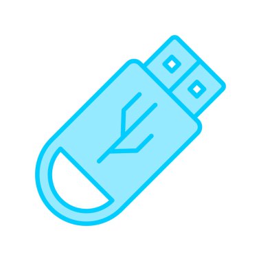 usb flash disk simge vektör illüstrasyon tasarımı