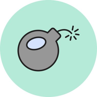 Bomba simgesi vektör illüstrasyonu