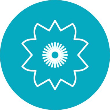 Çiçek. Web simgesi basit illüstrasyon