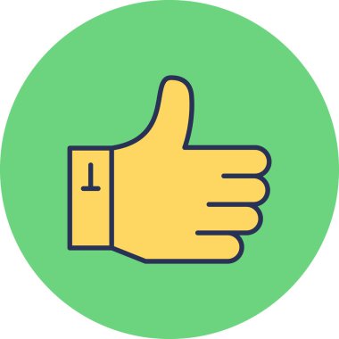 başparmak yukarı simgesi, vektör illüstrasyonu