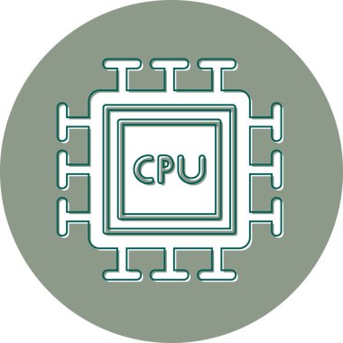 microprocessor icon, vector illustration simple design