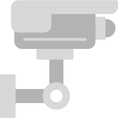 CCTV kamera simgesi, vektör illüstrasyonu basit tasarım