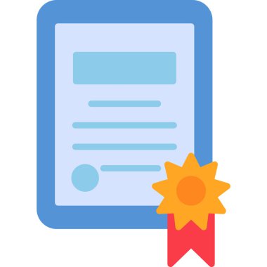 Sertifika. Web simgesi basit tasarım 