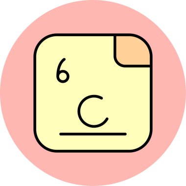 Karbon modern simge, vektör illüstrasyonu