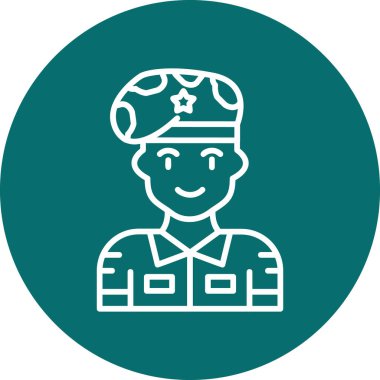 asker simgesi vektör illüstrasyonu