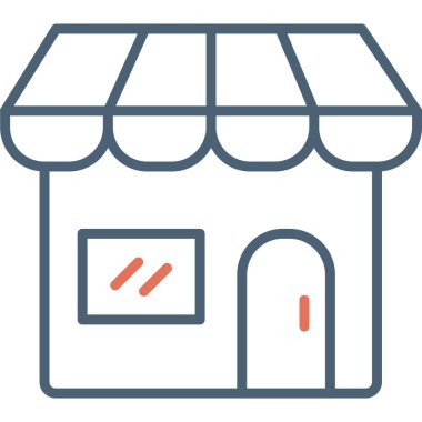 Dükkan. Web simgesi basit illüstrasyon