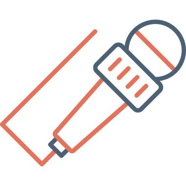 mikrofon simgesi vektör illüstrasyonu