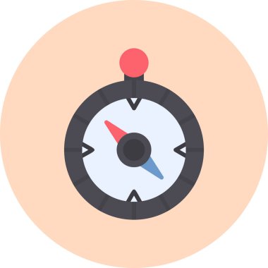 Pusula. Web simgesi basit tasarım