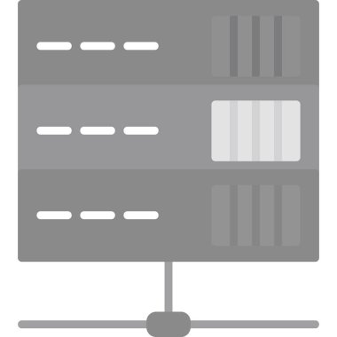 Sunucu. Web simgesi basit illüstrasyon