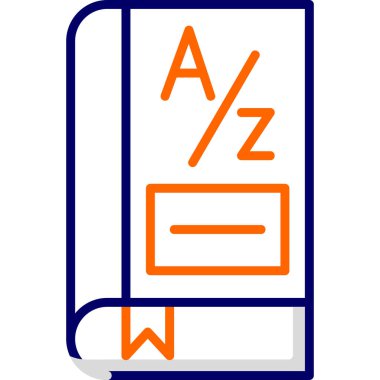 sözlük kitabı. Web simgesi vektör illüstrasyonu