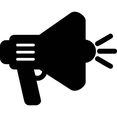 Megafon ikonu vektör illüstrasyonu