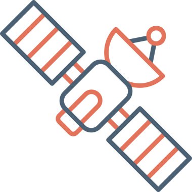 Uydu. Web simgesi basit illüstrasyon