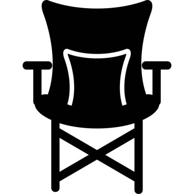 Sandalye. Web simgesi basit illüstrasyon