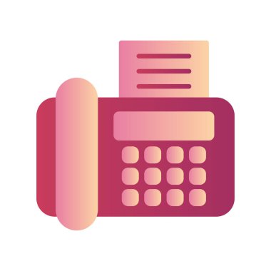 Faks makinesi. Web simgesi basit illüstrasyon