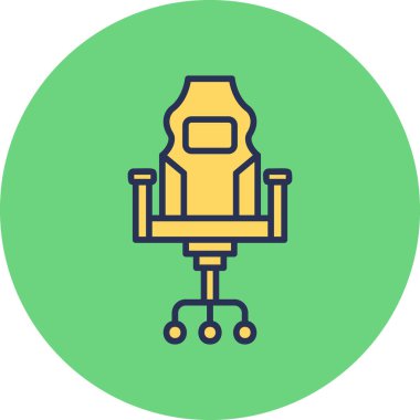 Oyun Sandalyesi ikonu vektör illüstrasyonu