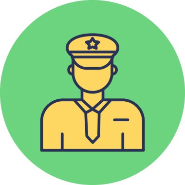 Police web icon. simple illustration