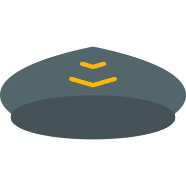 Pilot kaptan şapka illüstrasyon, havacılık mesleği simgesi 