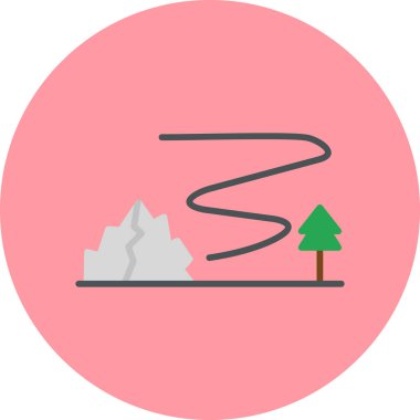 Kuzey Işıkları. Web simgesi vektör illüstrasyonu 