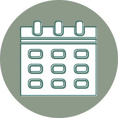 Takvim simgesi, vektör illüstrasyonu basit tasarım